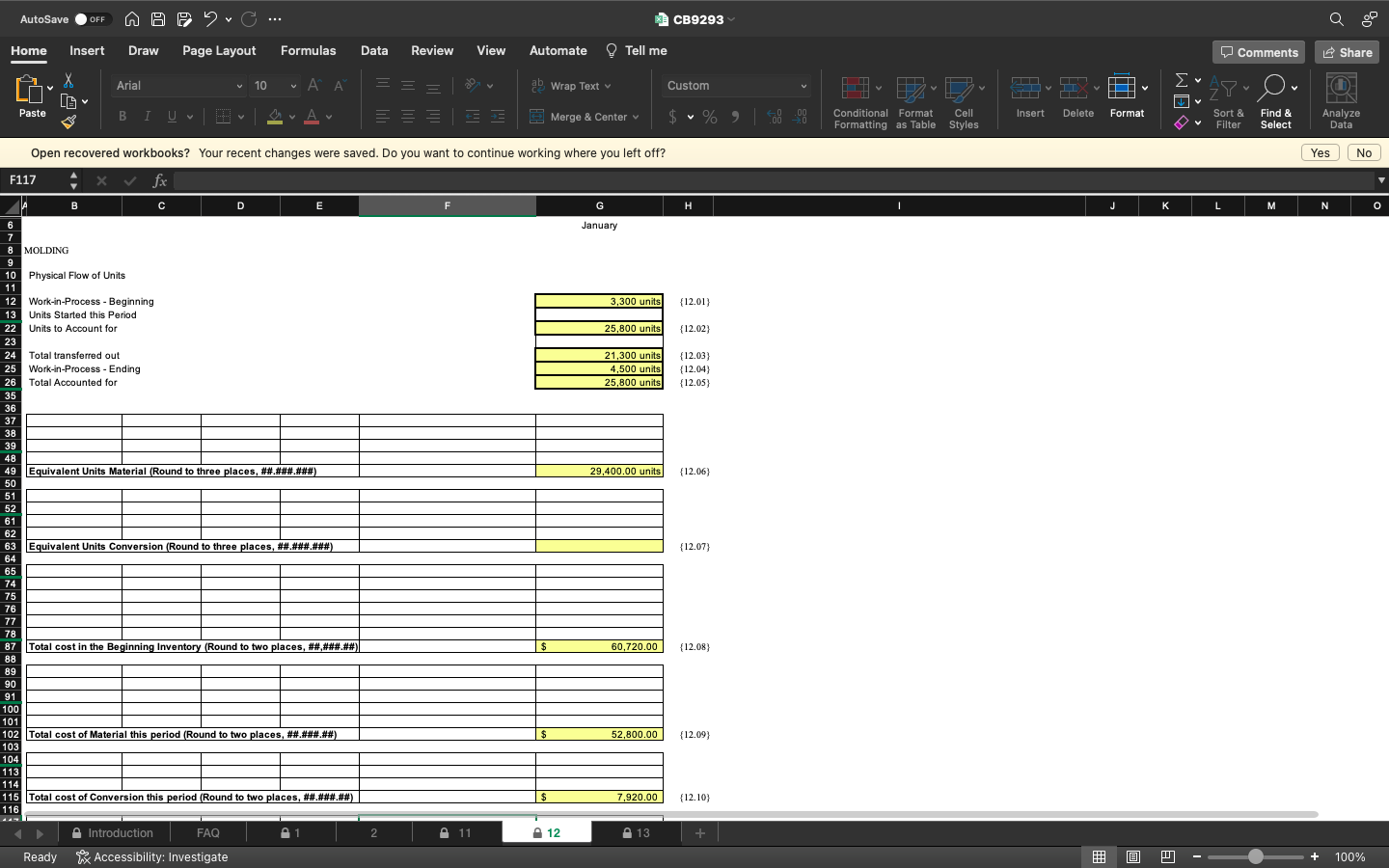 MOLDING Physical Flow of Units Work-in-Process - Beginning Units Started this