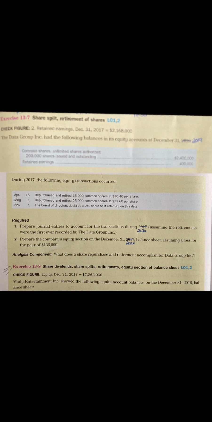 How do I figure out the contributed capital for this question? Can