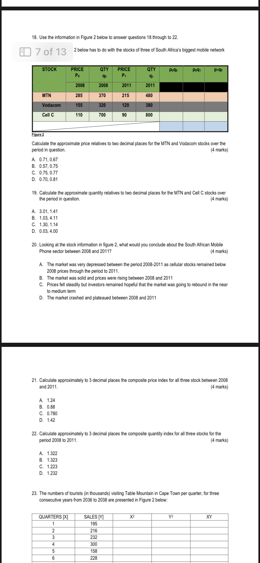 18. Use the information in Figure 2 below to answer questions