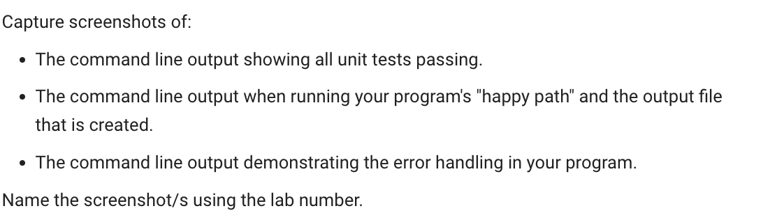 method. Add code in the main that will: a. Check to see