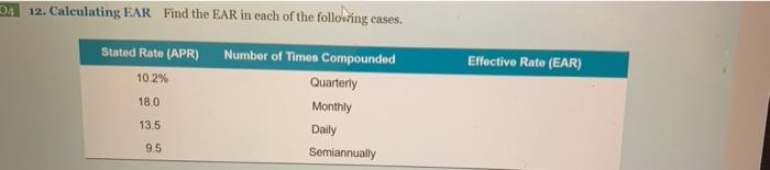 Can somebody help me with number 12 by providing solution to usinf