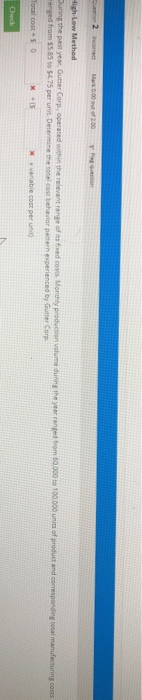  2 horrect Mar 0.00 2.00 F u sion High-Low Method During