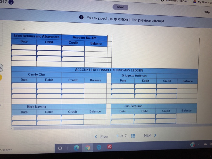 Sales Slip 101 for $1,900 plus sales tax of $133. Sold stereo