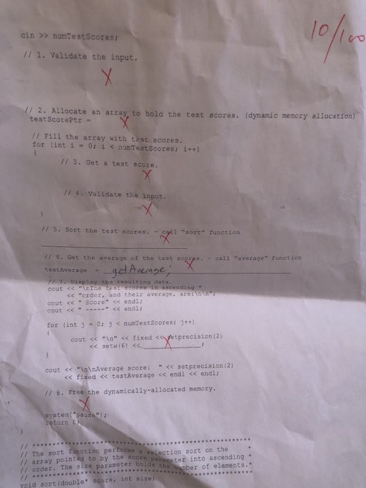 that dynamically allocates an array large enough to hold a user-defined number