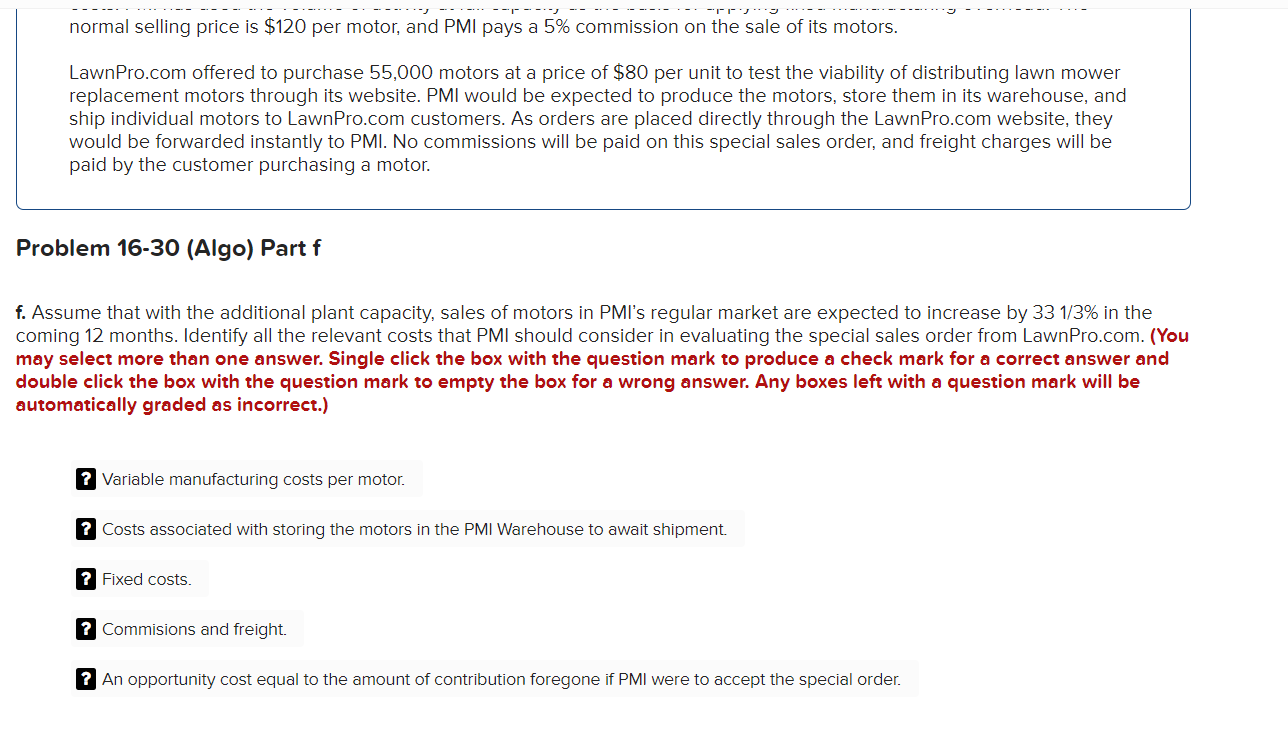 a correct special order analysis would have been made? Yes or No