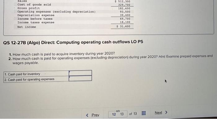 Computing cash received from customers LO P5 1. How much cash is