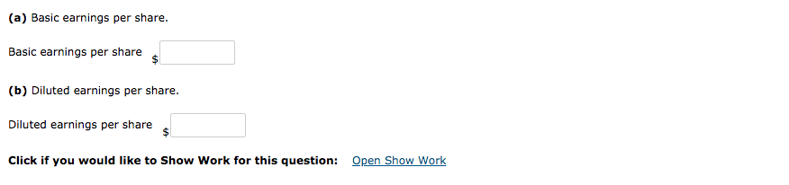 company, is currently preparing the calculation for basic and diluted earnings per