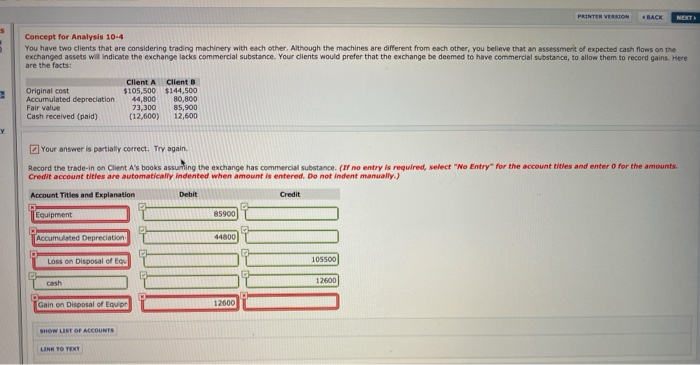  PRINTER VERSION BACK NEXT Concept for Analysis 10-4 You have two