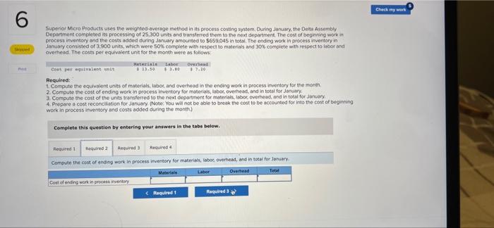 system. During January, the Delta Assembly Department completed its processing of 25,300