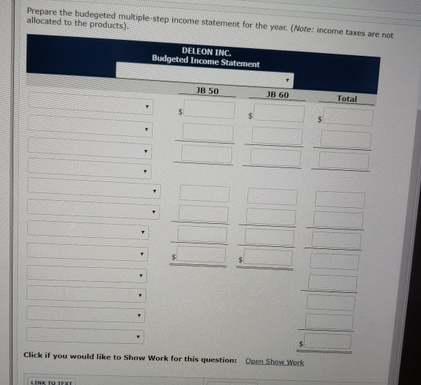 Product JB 50 Product JB 60 403,300 $21 202,500 $28 26,800 33,800