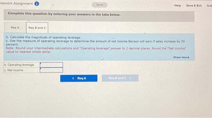 drawn from the records of Benson Company, a metcbandising firm. Required a.