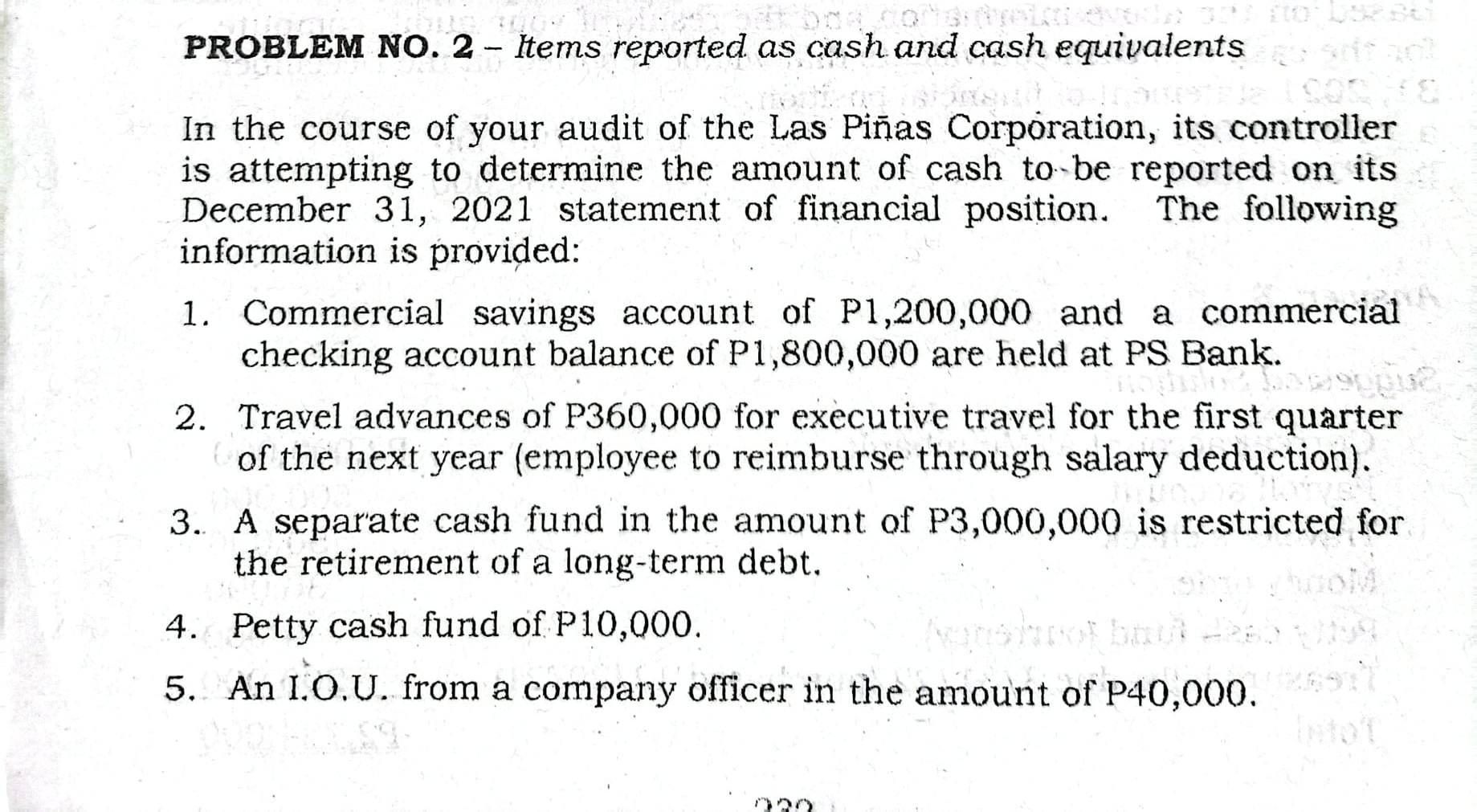 In connection with your audit of Caloocan Corporation for the year ended