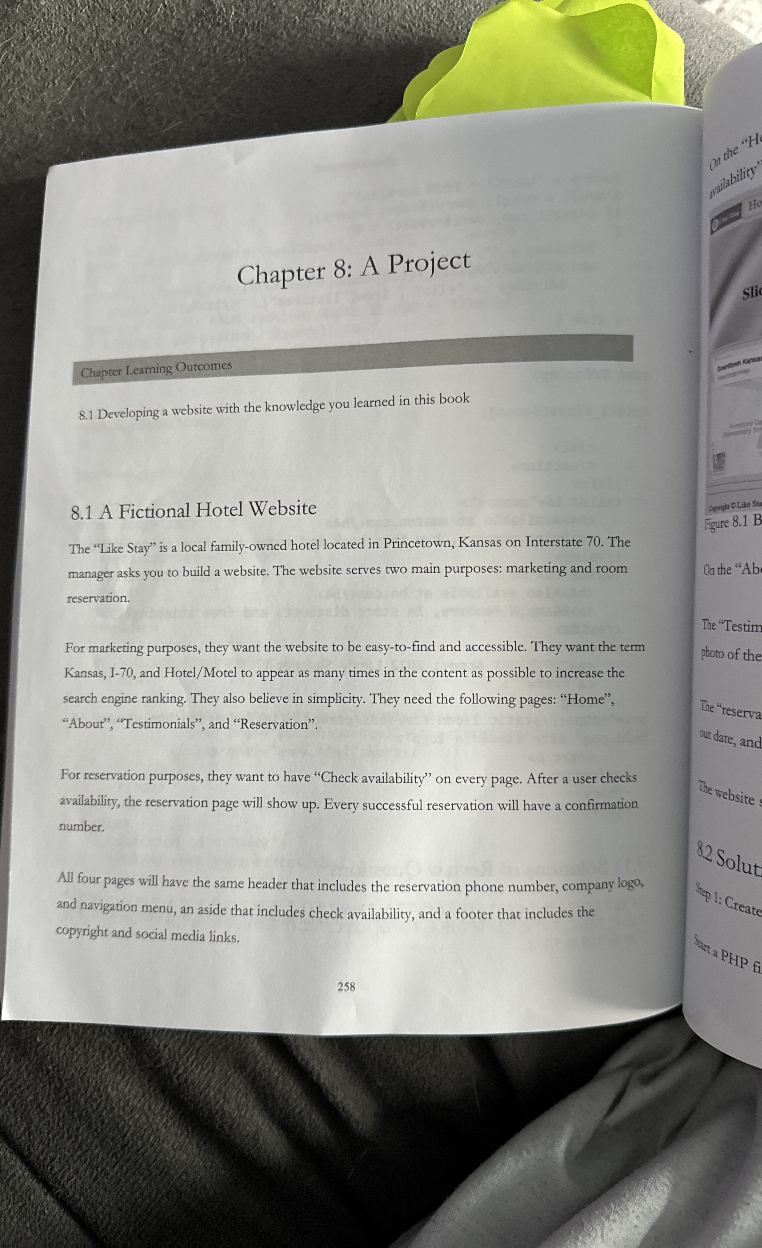  Chapter 8: A Project Chapter Learning Outcomes 8.1 Developing a website