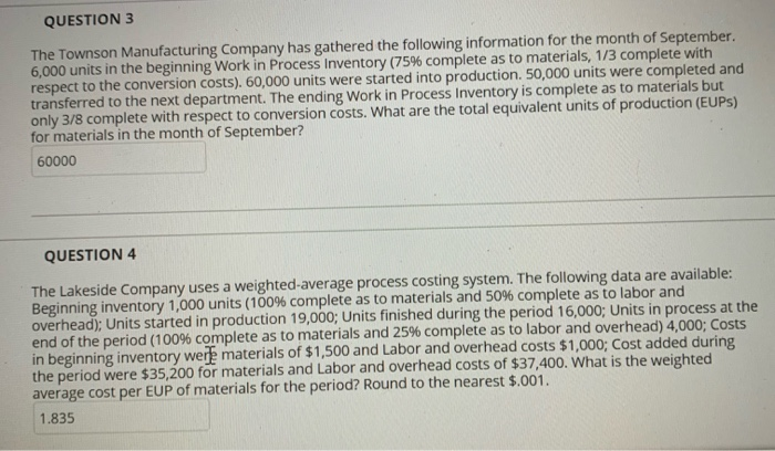  Question 3, i know 4 is correct QUESTION 3 The Townson