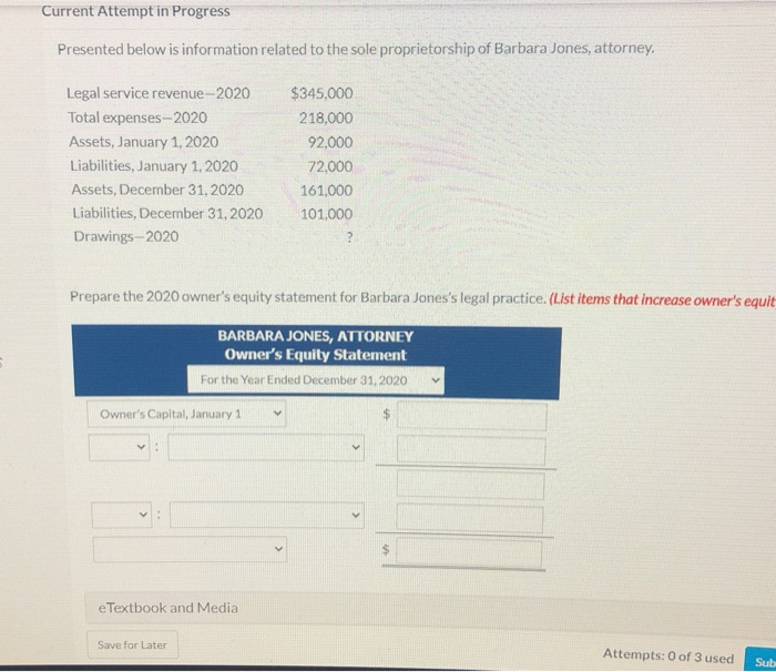  Current Attempt in Progress Presented below is information related to the