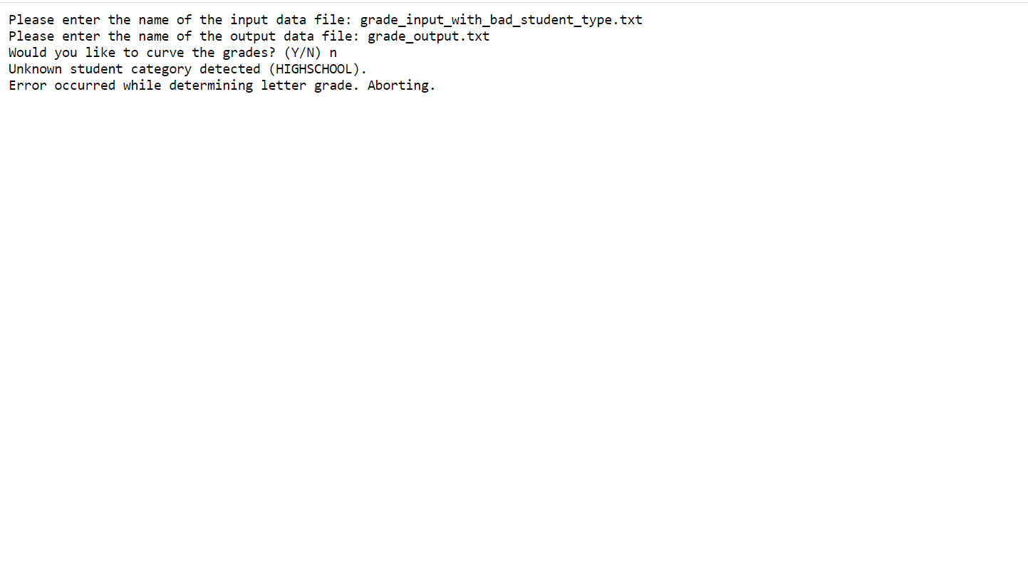 file contains fake grade data for 14 students. However, your program should