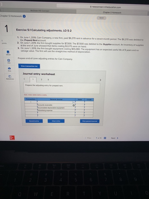 ton.com Chapter 5 Homework Chapter 5 Homework Exercise 5.1 Calculating adjustments.
