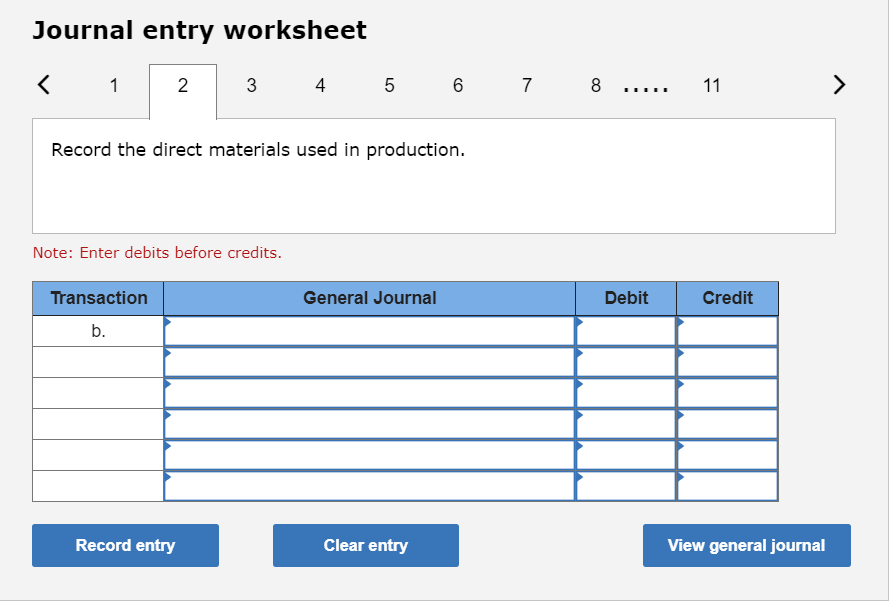 assigned to Work in Process Inventory. d. Indirect materials used and assigned