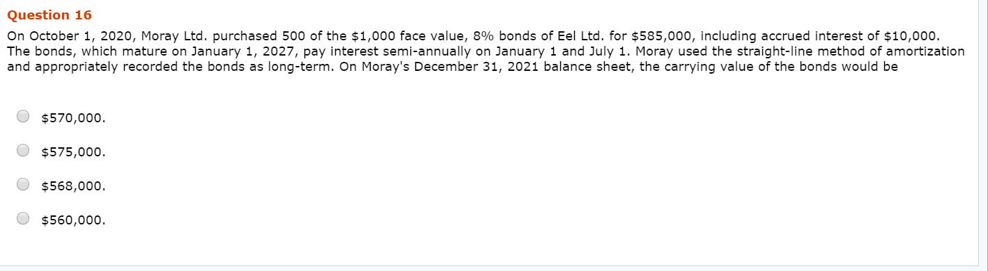  please answer these 7 multiple choice questions!!! Question 16 On October