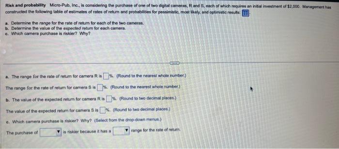 } \\ \cline { 2 - 5 } & Amount & Probability