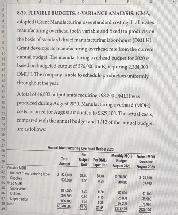  1. How do I solve for Variable Manufacturing Overhead Spending Variance