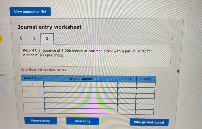 year, the following selected transactions were completed: a. Issued 7,000 shares of