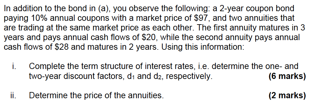 cash flows is 0.68. Remember, the t-year discount factor is the present