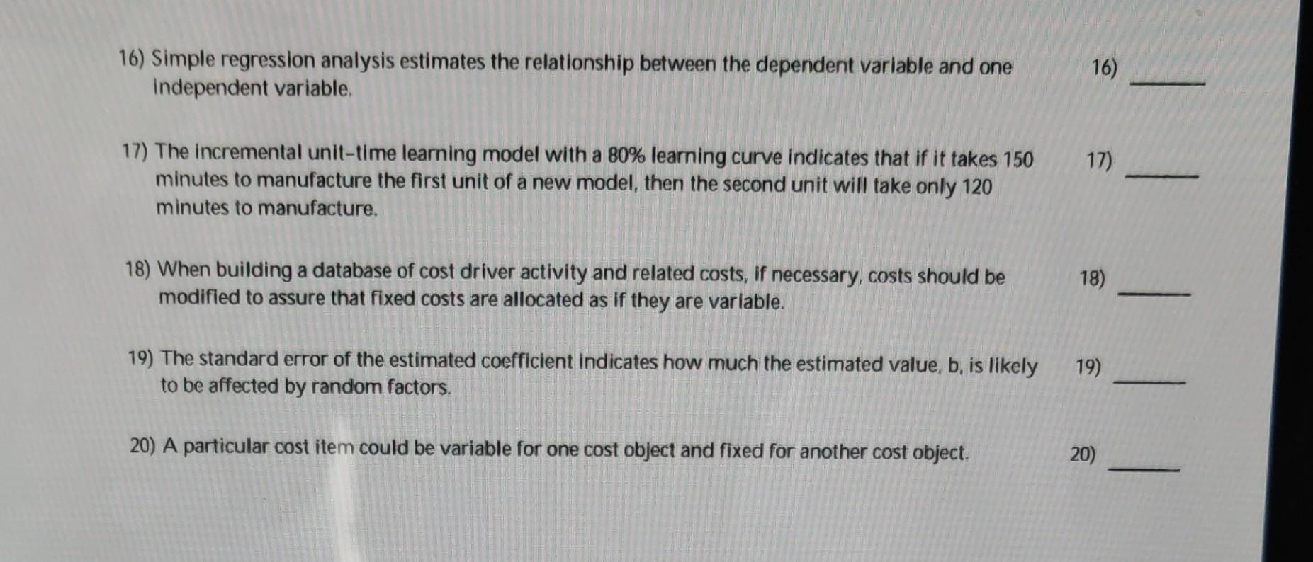 cost accounts as 1) variable, fixed, or mixed with respect to the