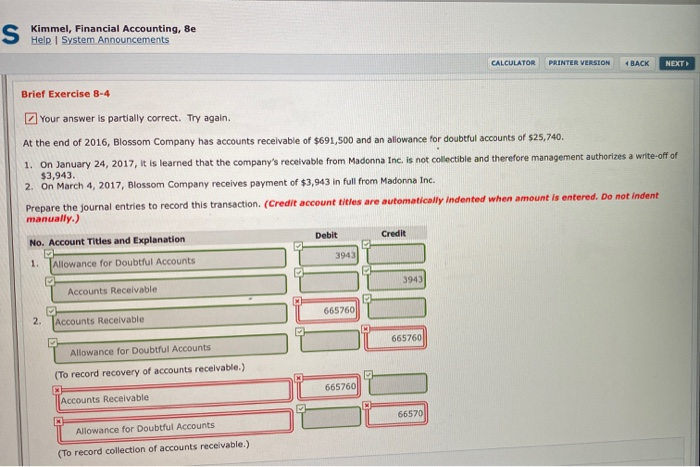  Kimmel, Financial Accounting, 8e Help System Announcements CALCULATOR PRINTER VERSION BACK