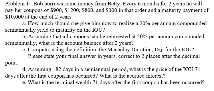 ****************I need help with part c-e, please provide a step by