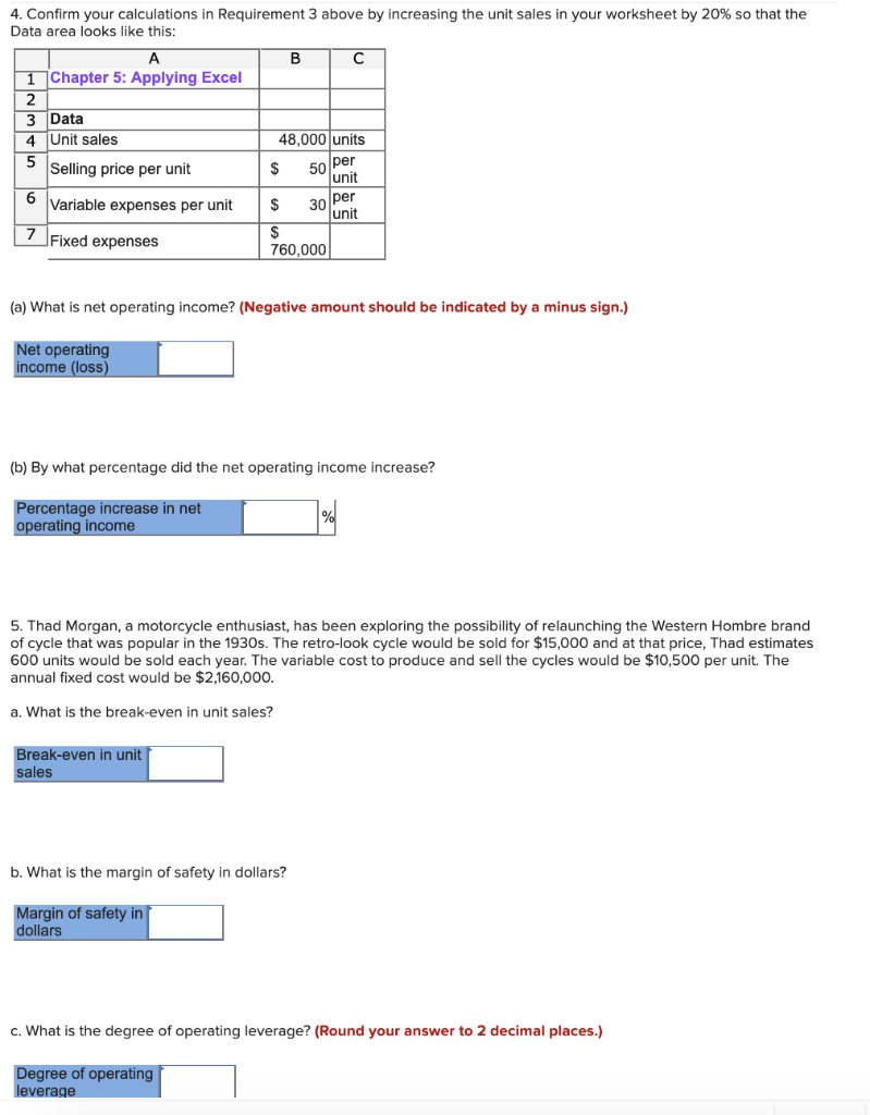 and correct them. changing the properly perating Chapter 5: Applying Excel Data