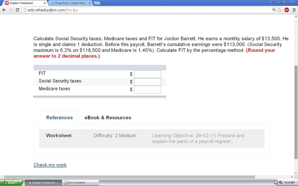  Mchapter 9 Homework -CD eto.mhed cation.com/hm.tpx J Chegg Study | Guided