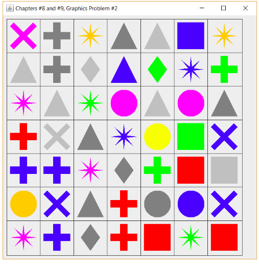 an n-by-n array of squares) and size (the initial size of the