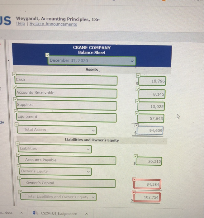 Karen White is the bookkeeper for Crane Corhpany, Karen has been trying