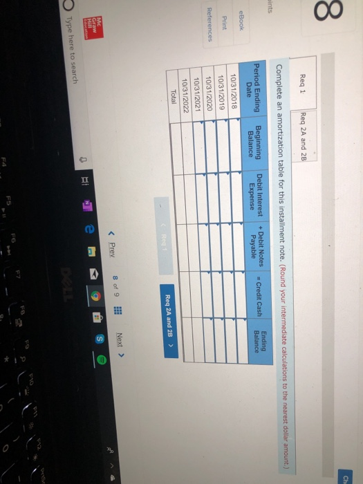 borrows $460,000 cash from a bank by signing a five-year installment note