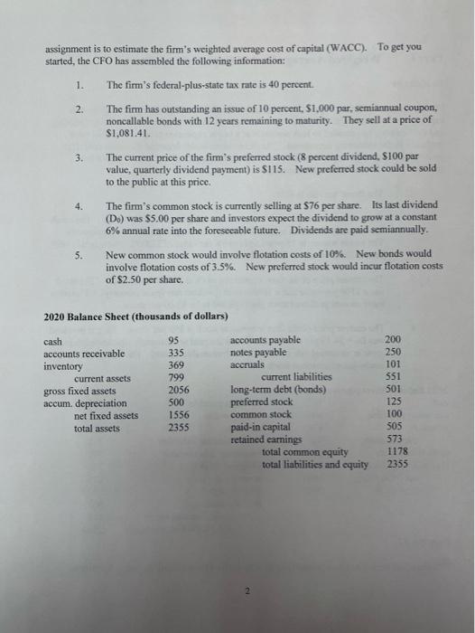 the components of the cost of capital (proportions, cost of debt, cost