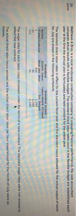  20 points Matthews & Bros. is a local landscape construction company.