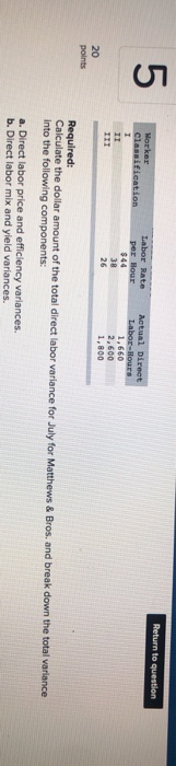 In analyzing financial performance, the cost accountant compares actual results with a