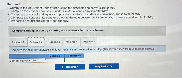 prior to completion. Information on work in the first department, Cooking, is