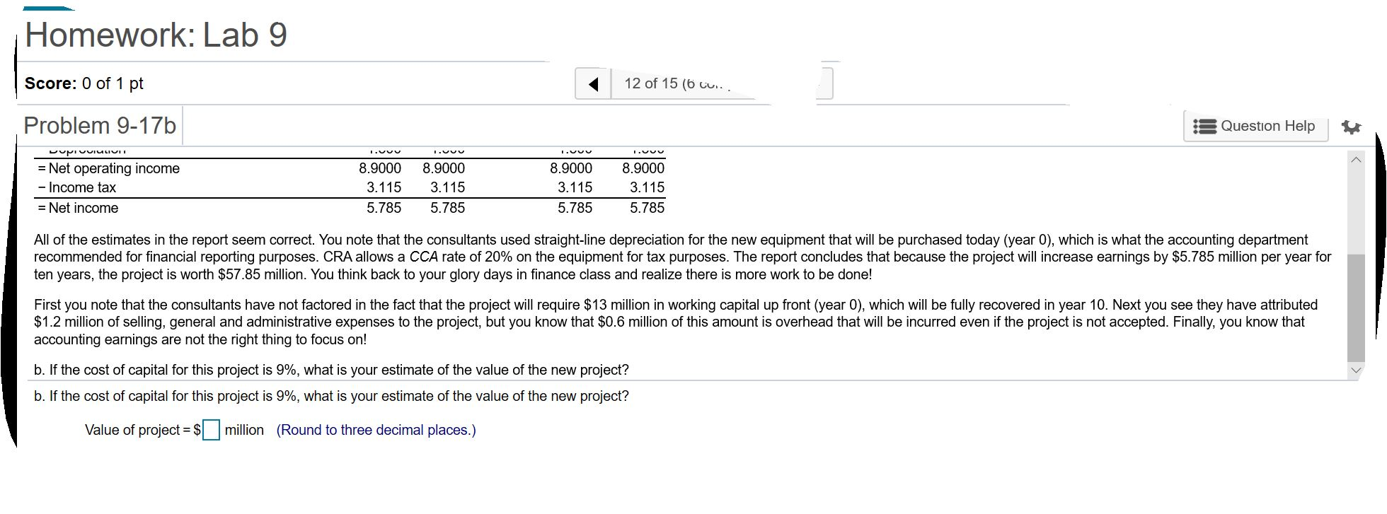 This is the full question there is no additional information! Homework: