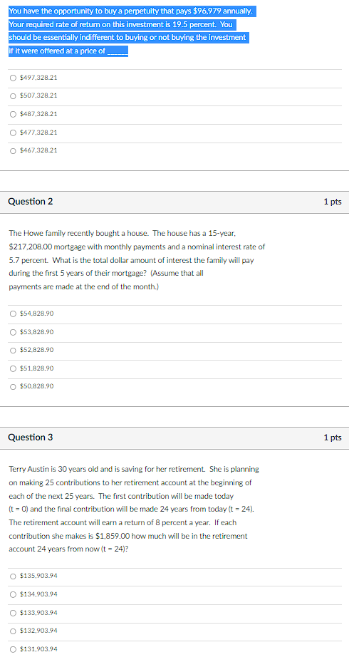  Please answer all three please :) You have the opportunity to