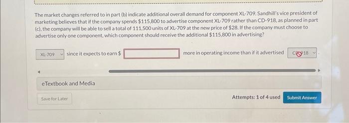  Current Attempt in Progress Sandhill Industries sells two electrical components with