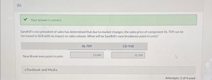 company spends $115,800 to advertise component XL-709 rather than CD-918, as planned