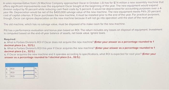 manager of Forbes Division of Pitt, Inc., a manufacturer of biotech products.