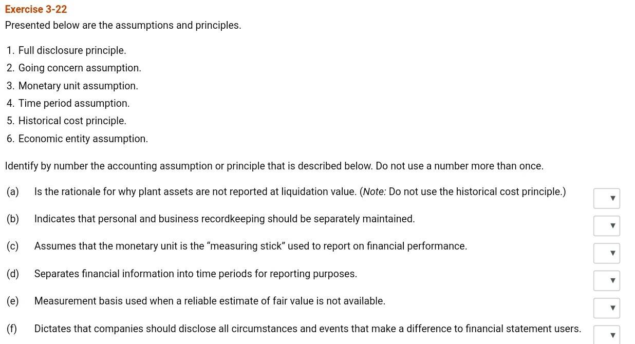  Excel format for answer, please Exercise 3-22 Presented below are the