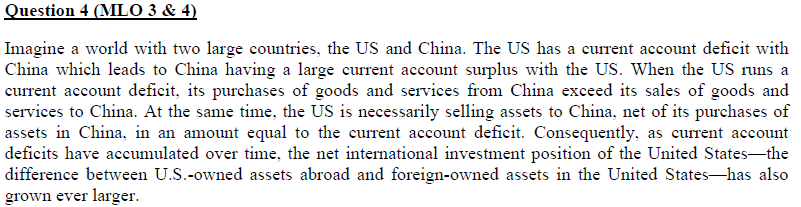 Imagine a world with two large countries, the US and China.