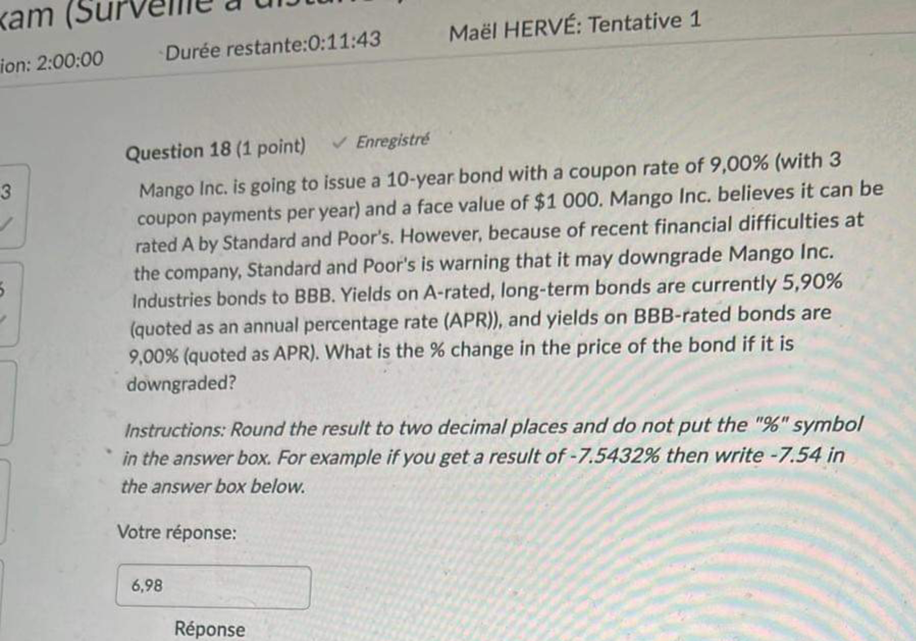  Question 18(1 point) Mango Inc. is going to issue a 10-year