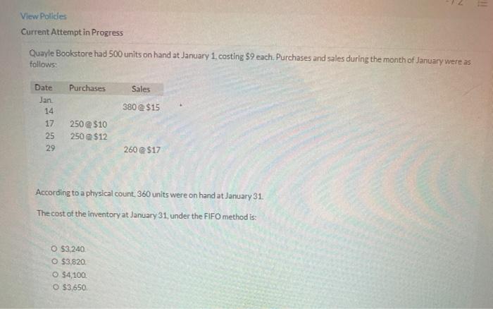  2 View Polides Current Attempt in Progress Quayle Bookstore had 500