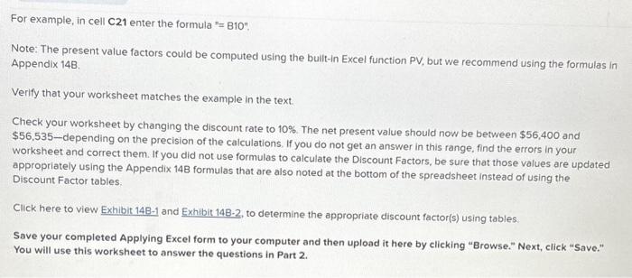 to create your own worksheet version of Example E and Exhibit 14-8
