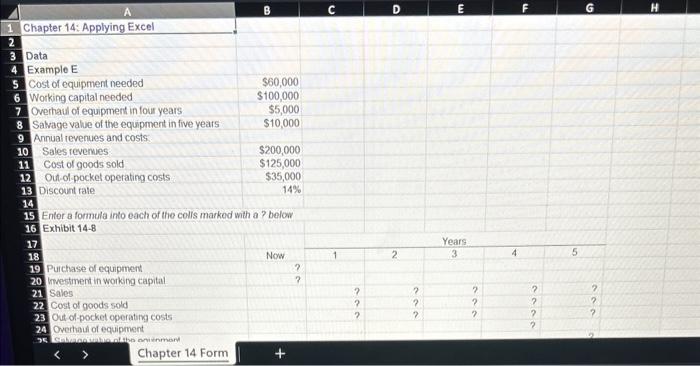 all cells that contain question marks. For example, in cell c21 enter